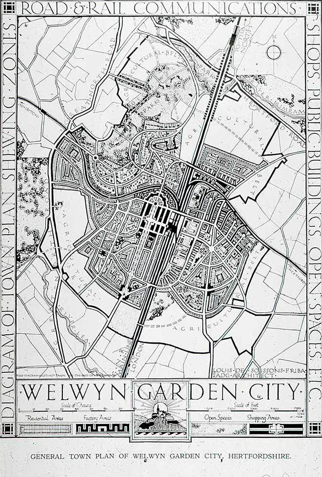 ウェリン・ガーデン・シティの平面